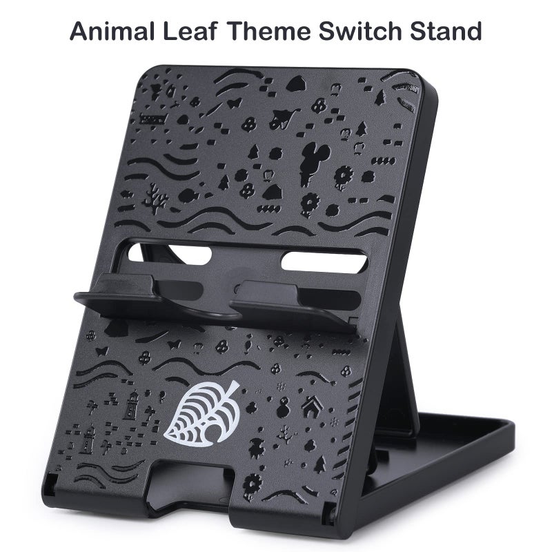 Tscope Switch Stand for Nintendo, for Animal Crossing Adjustable Switch 2 / Lite/OLED Compact Portable Foldable Holder for Nintendo Accessories (Black) - Image 2